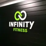 Flat cut letters mounted on stand offs